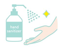 手指消毒、消毒器の設置